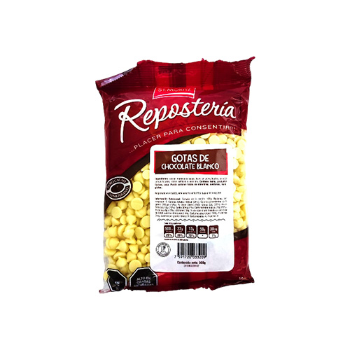 Gotas de chocolate blanco 500gr (st moritz)