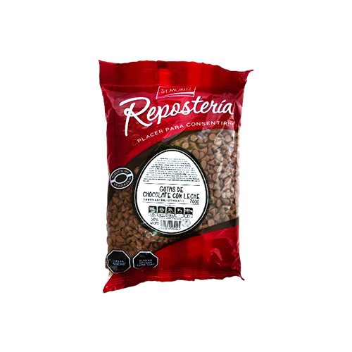 Gotas de chocolate de leche 500gr (st moritz)