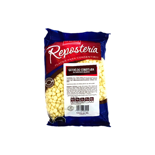 Gotas cobertura blanca 500gr (st moritz)