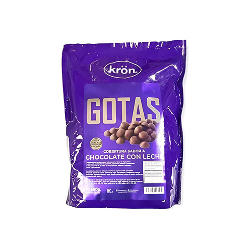 Gotas cobertura de leche 500gr  (Kron)