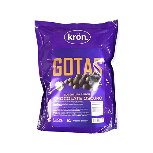Gotas cobertura bitter 500gr (Kron)