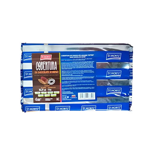 Tableta cobertura bitter 1kg (st moritz)
