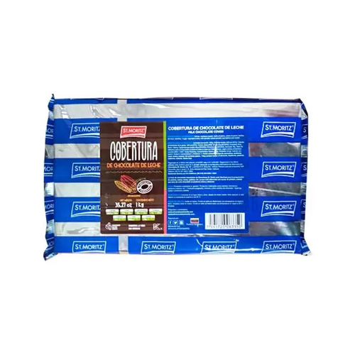 Tableta cobertura de leche 1kg (st moritz)
